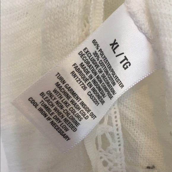 SOLD! Bethany Mota for Aeropostale sheer white crop top - Picture 6 of 6